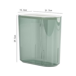 10L colorful square small under sink kitchen bathroom garbage can trash can dustbin with lid plastic transparent trash bin