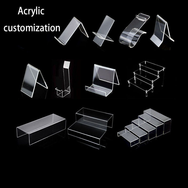 Customized acrylic wholesale U-shaped shoe holders figurinescosmetics step table storage acrylic irregular bracket display stand
