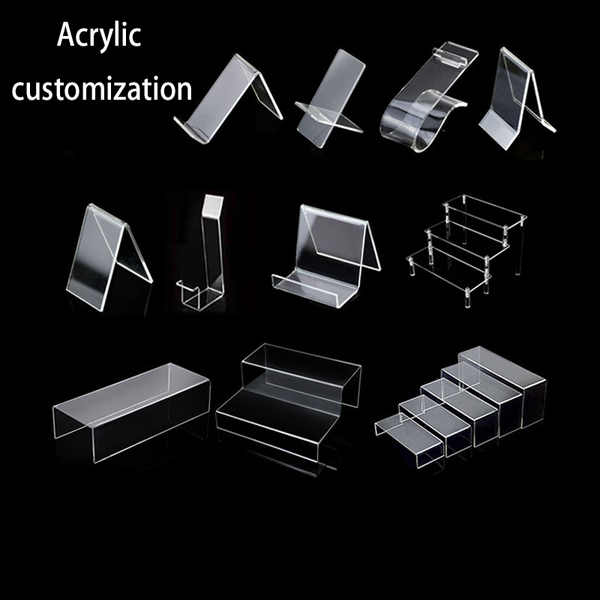 Customized acrylic wholesale U-shaped shoe holders figurinescosmetics step table storage acrylic irregular bracket display stand