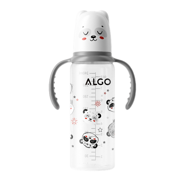 ALGO Wholesale Baby Bottle 8OZ Kids Baby Milk Water Feeding Newborn Baby PP Feeding Bottle