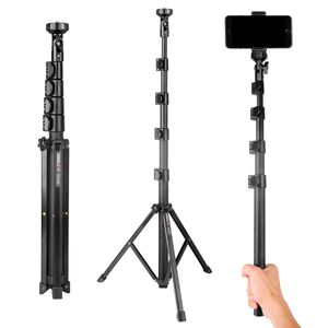 kingjoy FL019S selfie stick ring light tripod ,61" Extendable Phone Tripod  for Video Shooting, Vlog, Camera,Selfie