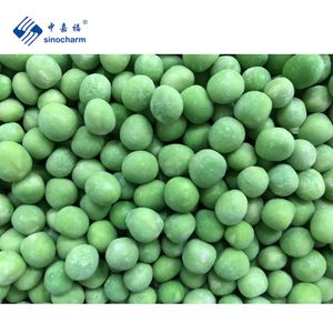 Sinocharm BRC Grade A Approved 7-11MM Bulk Fresh Vegetables IQF Sweet Green Pea 10kg Frozen Green Peas