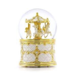 2024 Custom Carousel Design Snowball Gift Resin Snow Globe Home Decoration
