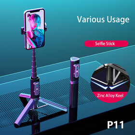 Will Precision Mould (Shenzhen) Co.,Ltd Mini Pocket Foldable Integrated Tripod Selfie Stick Fill Light With Wireless Rechargeable Remote Control For Smart Phones