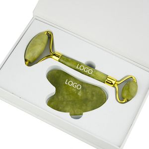High quality cheapest Xiuyan Green Jade roller face Massage Tool Jade Facial Roller
