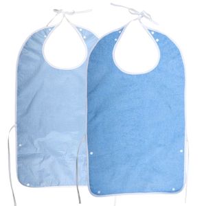 Adult Bibs for Men and Women Large Towel bibs Reusable Washable Terry bib Clothing Protectors for Elderly Senior