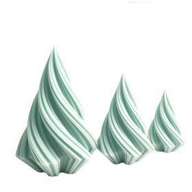 Wholesale Decoration Drop Glue Pendant Mold Abstract Art Striped Candle Soap Silicone Mold Conical Irregular Candle MoldPopular