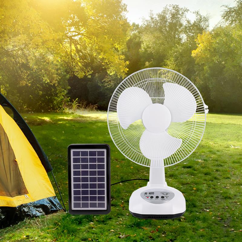 Foshan Yide Trading Co., Ltd. Made in YIDE Wholesale New Design USB Rechargeable Battery Table Fan 12 Inch Solar Powered For Outdoors