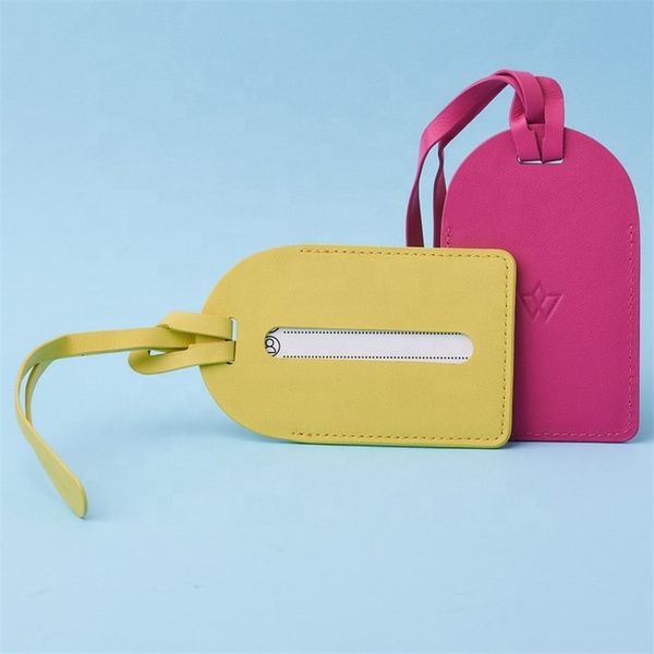 Custom Sublimation Rectangle Travel Baggage Tags Custom Luggage Tag With Logo Custom Leather Luggage Tag