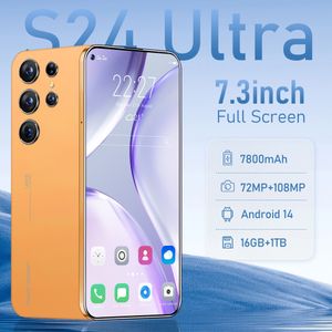 The new A35 smartphone 16GB+1TB 7.3 inch HD screen 5G network supports face recognition to unlock cheap Android phones S24ultra