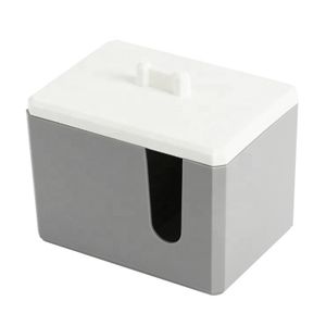 Make Up Accessories Products Cosmetics Makeup Storage Box with Lid Plastic Cotton Pads Container Cotton Swab Organizer