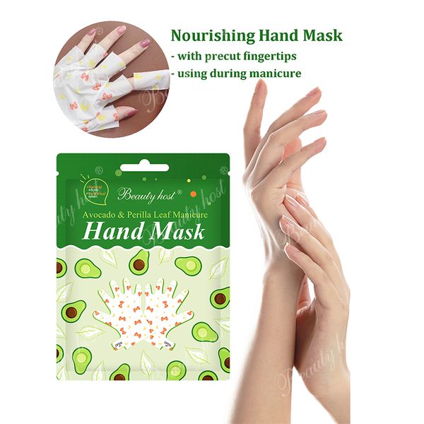 Wholesale Avocado Perilla Leaf  Manicure Hand Mask with Removable Finger Tips - Keep Hand Skin Tender And Brightening