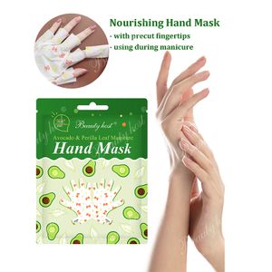 Wholesale Avocado Perilla Leaf  Manicure Hand Mask with Removable Finger Tips - Keep Hand Skin Tender And Brightening