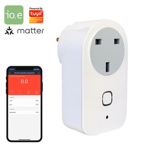 Matter Smart Plug UK Type 13A Matter over WiFi Tuya Socket works with Alexa and Google Assistant