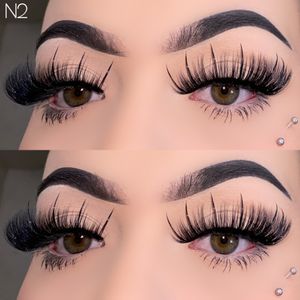 New Arrivals Private Label Wholesale Natural Wet Look Silk Strip Lashes in custom eyelash box