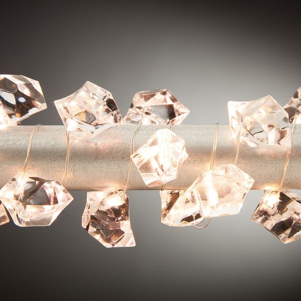 Popular hot selling LED Fairy copper wire crystal diamond Gem string light chain lights Holiday festival decorative