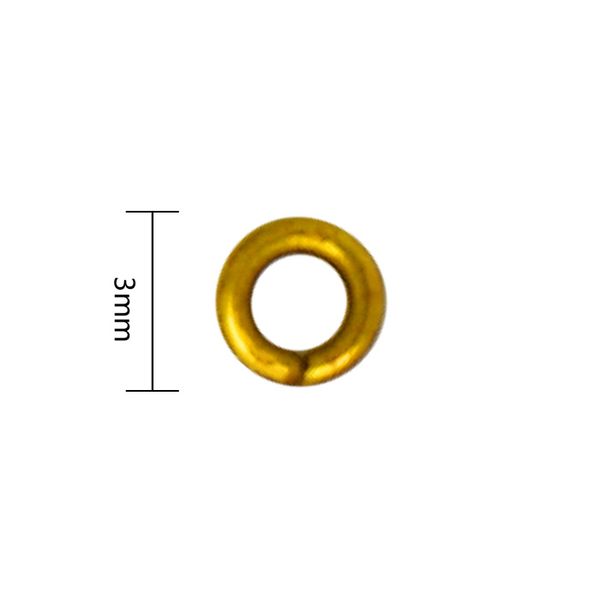 Bulk Factory Jewelry Components 3MM Gold Plated Metal Jump Rings