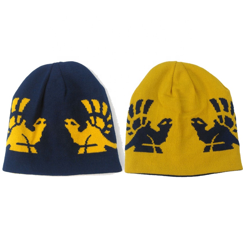 CAUSAL STITCH INDUSTRY Wholesale High Quality Winter Beanie Cap Reversible Acrylic Spandex Knitted Hat Cotton Cashmere Free Size Embroidered Travel
