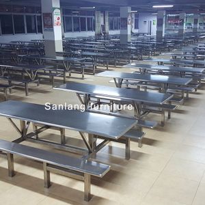 stainless steel  canteen tables and chair set