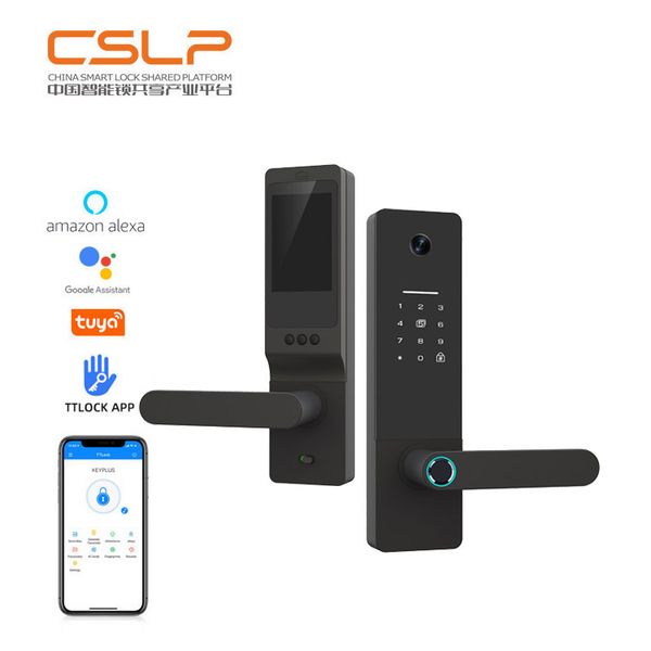 Intelligent Tuya TTlock App smart door lock Digital Fingerprint Password Keyless Entry Small Handle Smart Lock