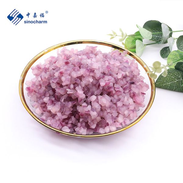 Sinocharm BRC Approved Wholesale Price Bulk 10kg IQF Diced Red Onion Frozen Fresh Red Onion Dices for Pizza
