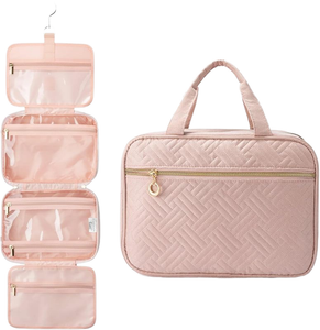 Toiletry Bag Makeup Bag Water Resistant Waterproof Travel Organizer Hanging Hook Cosmetic Bag