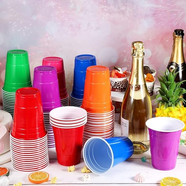 Nicro Custom Logo Plastic Cup Multi Color Tennis Table Ping Pong Ball Carnival Party Game Celebrations Disposable Plastic Cups