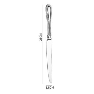 D008 Vintage-Inspired Stainless Steel Cutlery Set - Classic European Western Food Tableware for Steak and Gourmet Dining