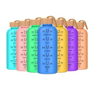 Outdoor Activities 640ml 22oz Factory Wholesale BPA Free Bamboo Lid Tritan Plastic Water Drinking Bottle Plastic Water Bottle