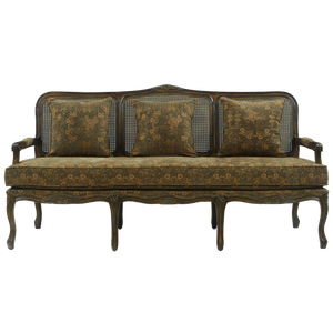 Louis 14 cane back 3 seater sofa European traditional classical furniture sofa French classical sofa