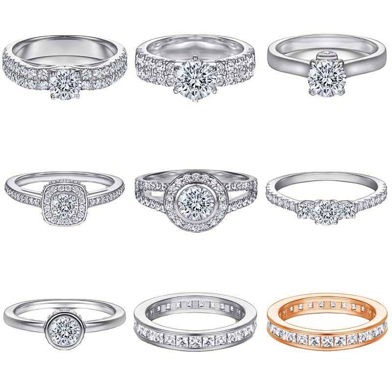 Dongguan Shuangke Home Accessories Co., Ltd. Wholesale Price for New Arrival Wish Flashing Ring 925 Silver Simple Famous brand Fashion Design for Girlfriend