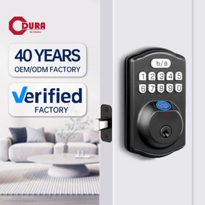 Apartment Office Automatic Zinc Alloy Keypad Smart Locks Door Tubular Keyless Wooden Door Lock Entry Deadbolt Finger Print Lock