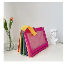 Travel Cosmetic Toiletries Organizer Bags See Through Zipper Pouch Mesh Makeup Bag for WomenPopular