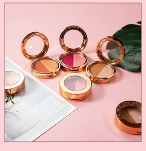 Double Colors Single Eyeshadow Palette Matte Metallic Shimmer Makeup Eye Shadow Bright Shades Printing Your Own Logo
