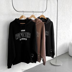 Hoodie Manufacturers Custom Logo Screen Print 100% Cotton Pullover Heavyweight Oversize Hoodies Men
