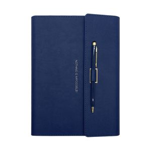 Factory Stationery A5  Hardcover Custom Diary Agenda PU Leather Business Notebook with Pen Holder