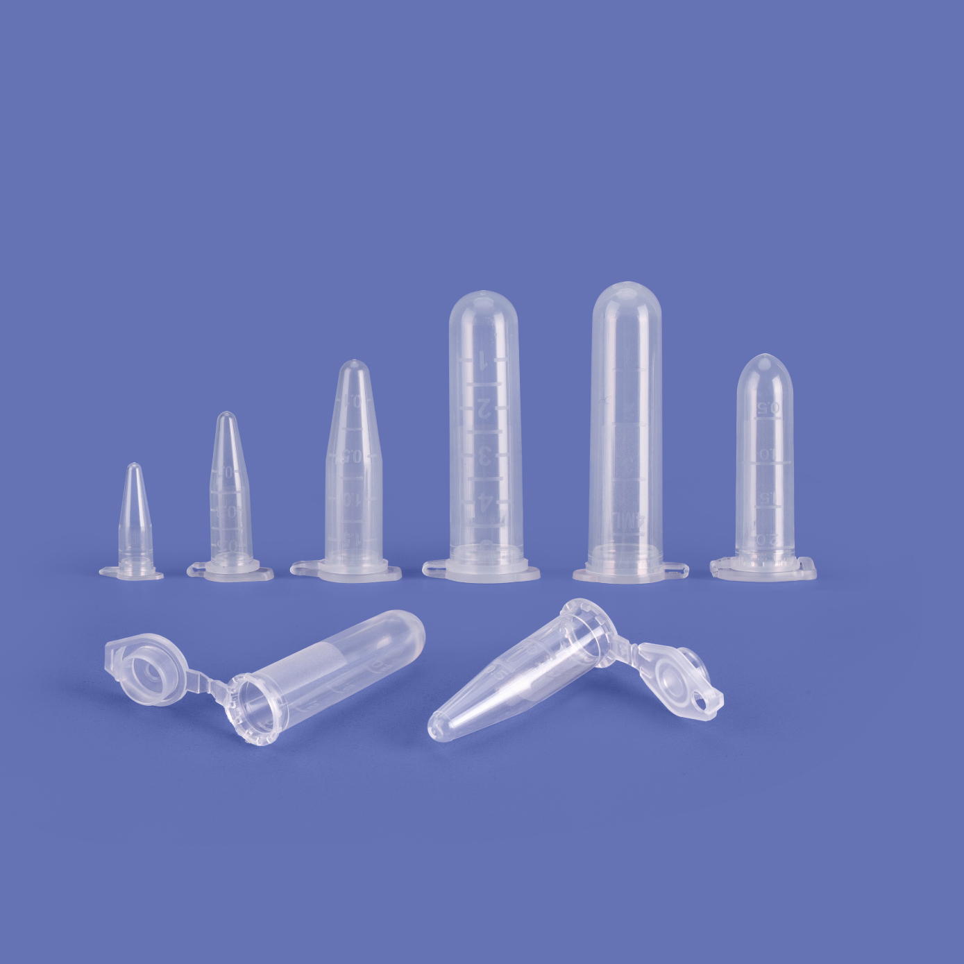 Laboratory Transparent Colored centrifugal tube 50ml 0.2ml 0.5ml 1.5ml 2ml 10ml 15ml Micro centrifuge tube pcr tube