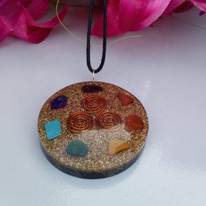 Best Selling Amazon Orgonite Pendant I Metatron's Cube Gemstone round Healing Style with EMF Protection Love Crystal Pendant
