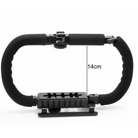 Camera Stabilizer Flash Bracket with 2 handle for Camera Camcorder DSLR DV Video Vlog
