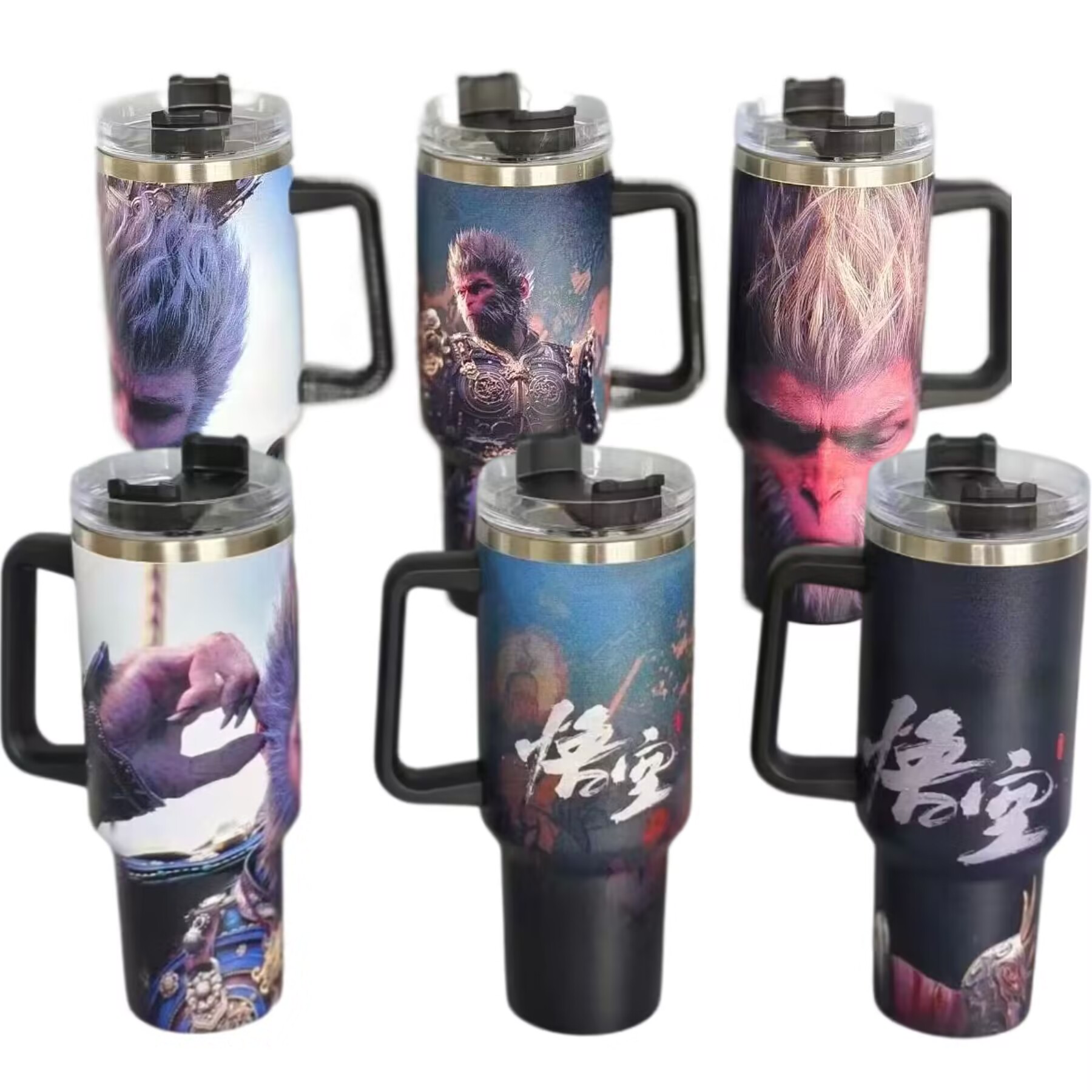 2024 Wukong Black Myth Custom 40oz Adventure popular H1.0 H2.0 Flowstate Reusable Insulated Stainless Steel Tumbler with Handle