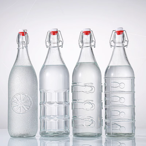 Wholesale Clear Flip Top Bottle 1 Liter Glass Swing Top Glass Bottle