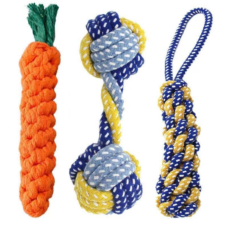 Solo International Trading Co., Limited Dog Chew Toys Bite Rope Carrot Knot for Small s Fun Puppy Toy Resistant Teeth Cleaning Products
