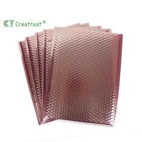 Creatrust Hot Sale Custom Size Logo Eco Friendly Gold Metallic Aluminum Foil Envelopes Padded Bubble Mailer bagPopular