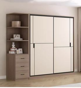 New Model Design Wooden Bedroom Furniture Storage Cabinet Wardrobe Clothes Organizer With Dressing Table