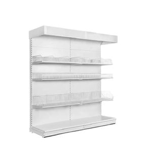 High quality Single-sieded Metal Wall Multiple Lever Supermarket wall Shelving