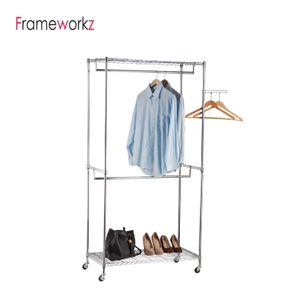 Metal Wire Hang Racks for Clothes Rolling Clothing Display Rack
