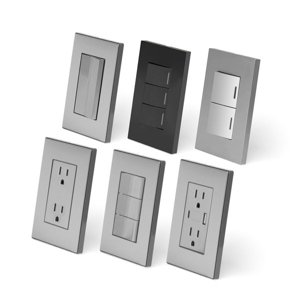 IGOTO Manufacturer US Standard Wall Switch Stainless Steel Plate 120*85mm Twin Receptacle Electrical Power Outlets And Switches