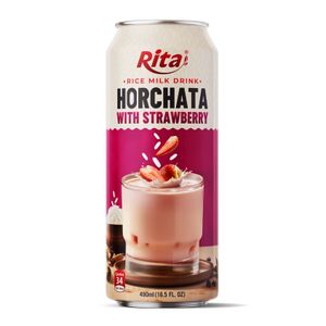 Vietnam's Supplier Rice Milk Drink Horchata With Strawberry 16.5 fl Oz Cans Best Quality OEM ODM Services Private Label