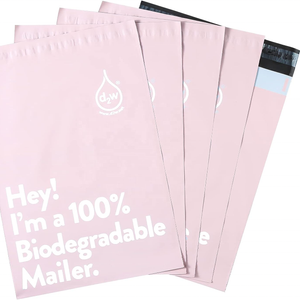Factory custom Light Pink Shipping Bags Strong Mailing Envelopes Boutique Packaging Postal Self Seal Adhesive Waterproof