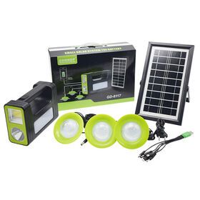 Outdoor camping mobile charging 10W solar led light kits solar panel system mini solar system led lights for home